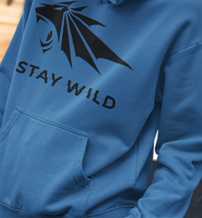 Men Fitness Activewear Gym UI Stay Wild Lion Pullover Hoodie