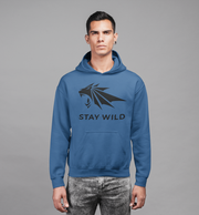 Men Fitness Activewear Gym UI Stay Wild Lion Pullover Hoodie