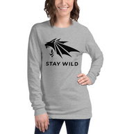 Women Fitness Activewear UI Stay Wild Lion Long Sleeve Tee