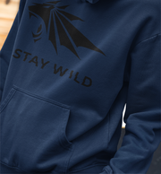 Men Fitness Activewear Gym UI Stay Wild Lion Pullover Hoodie