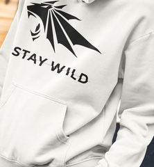 Men Fitness Activewear Gym UI Stay Wild Lion Pullover Hoodie