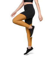 Women Fitness Activewear Bronze UI Sports Leggings